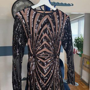 FASHION NOVA- Cirenna Sequin Mini Dress - Black